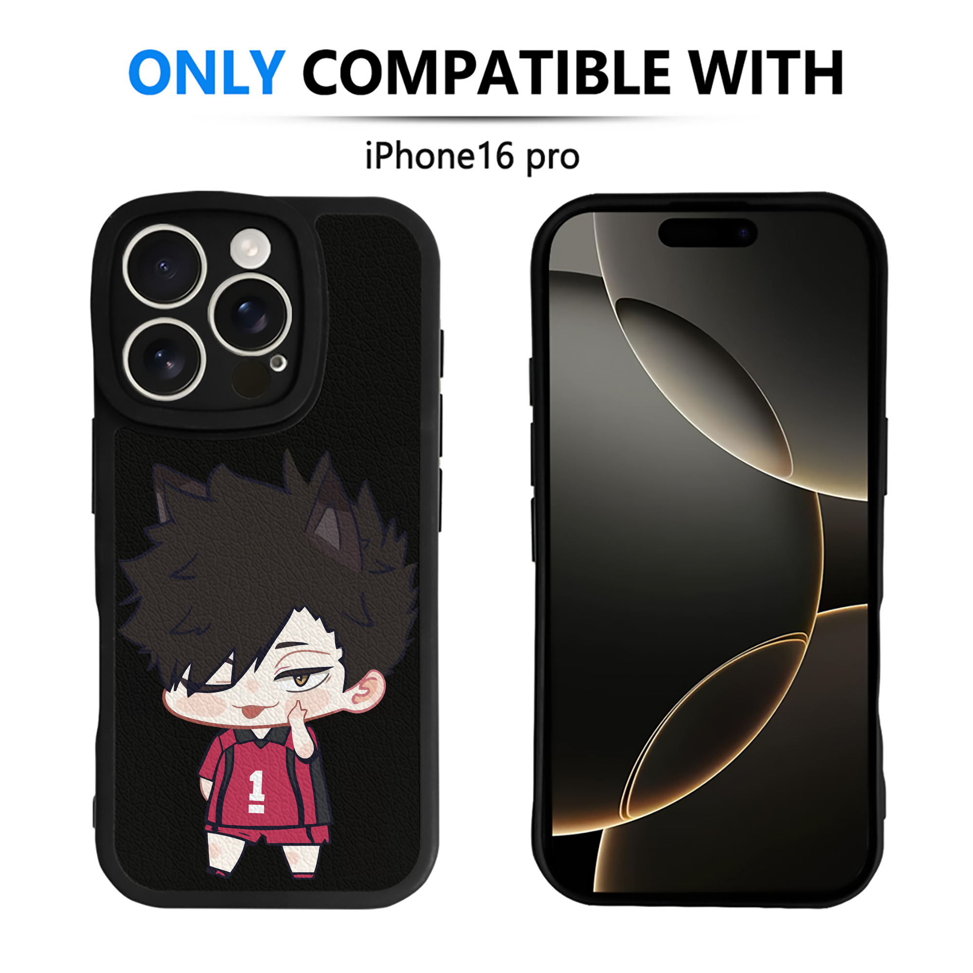 （画像用） ハイキュー!! Haikyu!! 【iPhone 16シリーズ対応】シリコンスマホケース（レザー調） 材質：シリコン